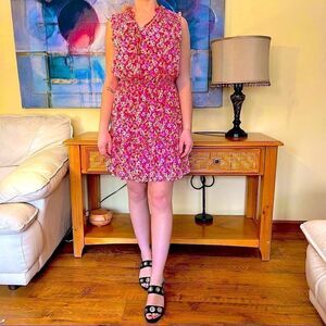GYPSIES & MOONDUST FLORAL PRINT RUFFLED DRESS M